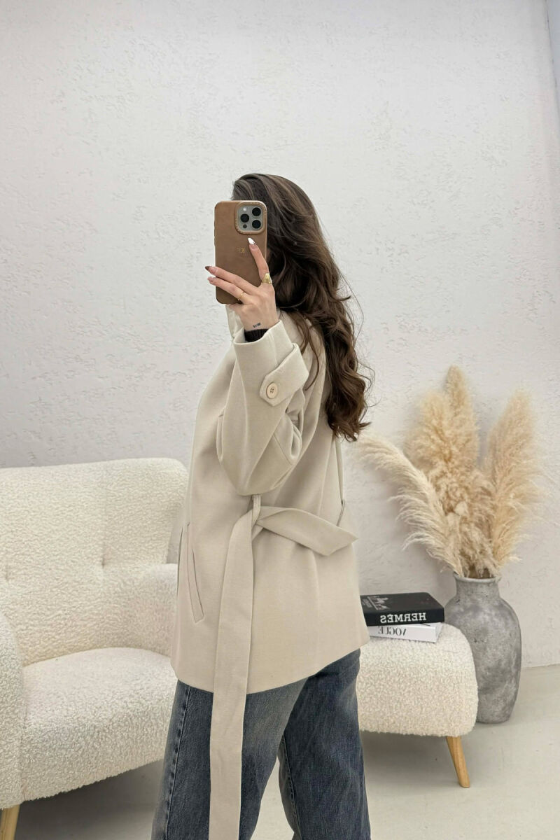 PALLTO ME KOPSA PER FEMRA NE NGJYRE BEZHE - 4