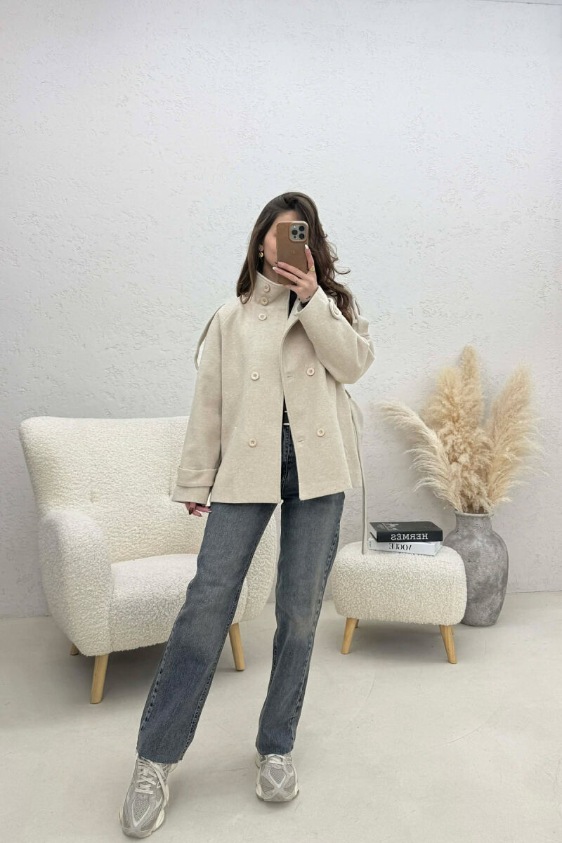 PALLTO ME KOPSA PER FEMRA NE NGJYRE BEZHE TE ZBARDHUR - 2