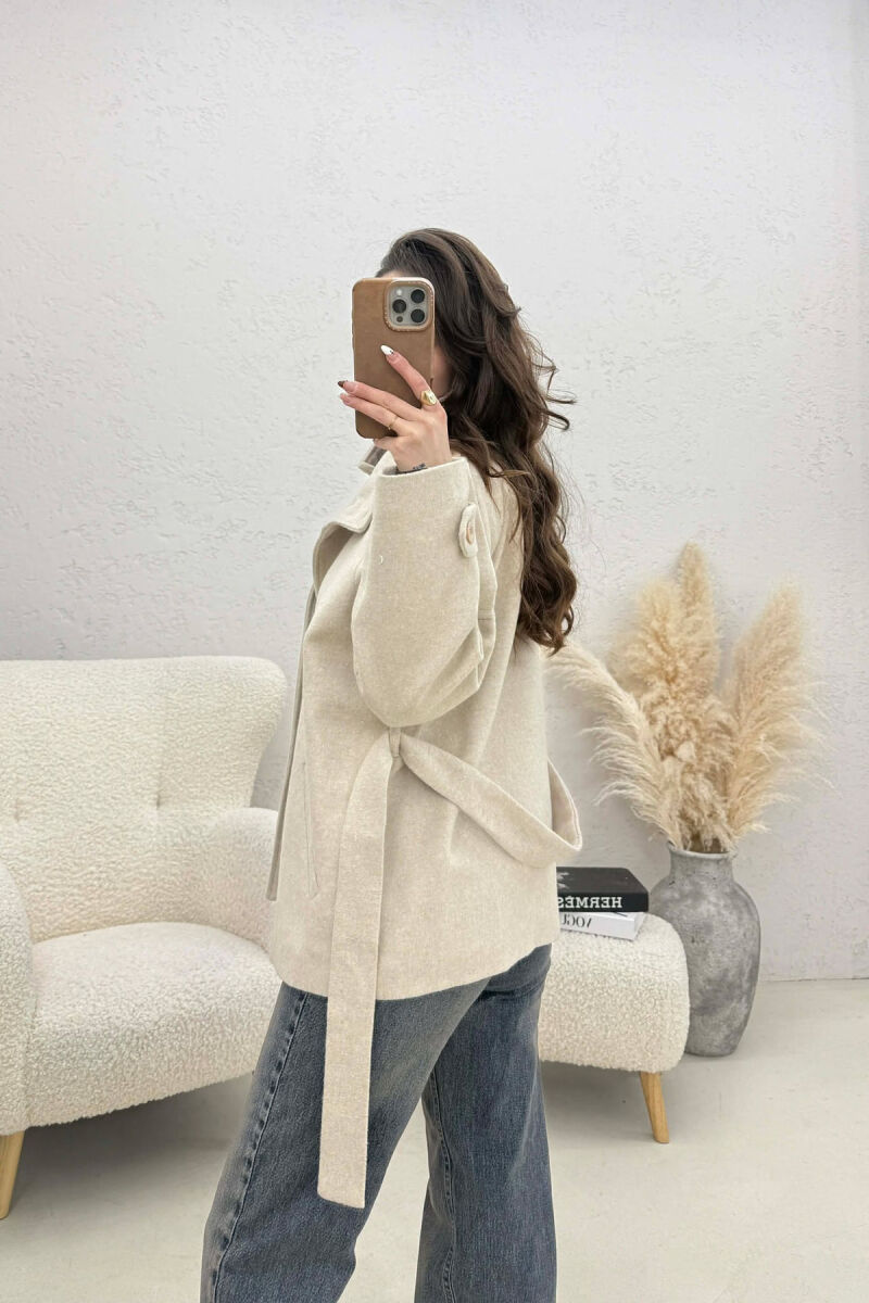 PALLTO ME KOPSA PER FEMRA NE NGJYRE BEZHE TE ZBARDHUR - 3