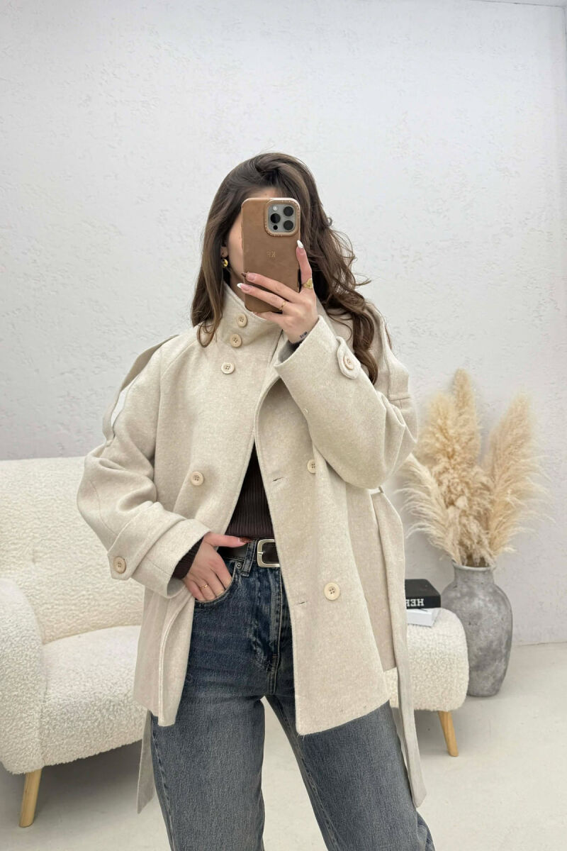 PALLTO ME KOPSA PER FEMRA NE NGJYRE BEZHE TE ZBARDHUR - 4