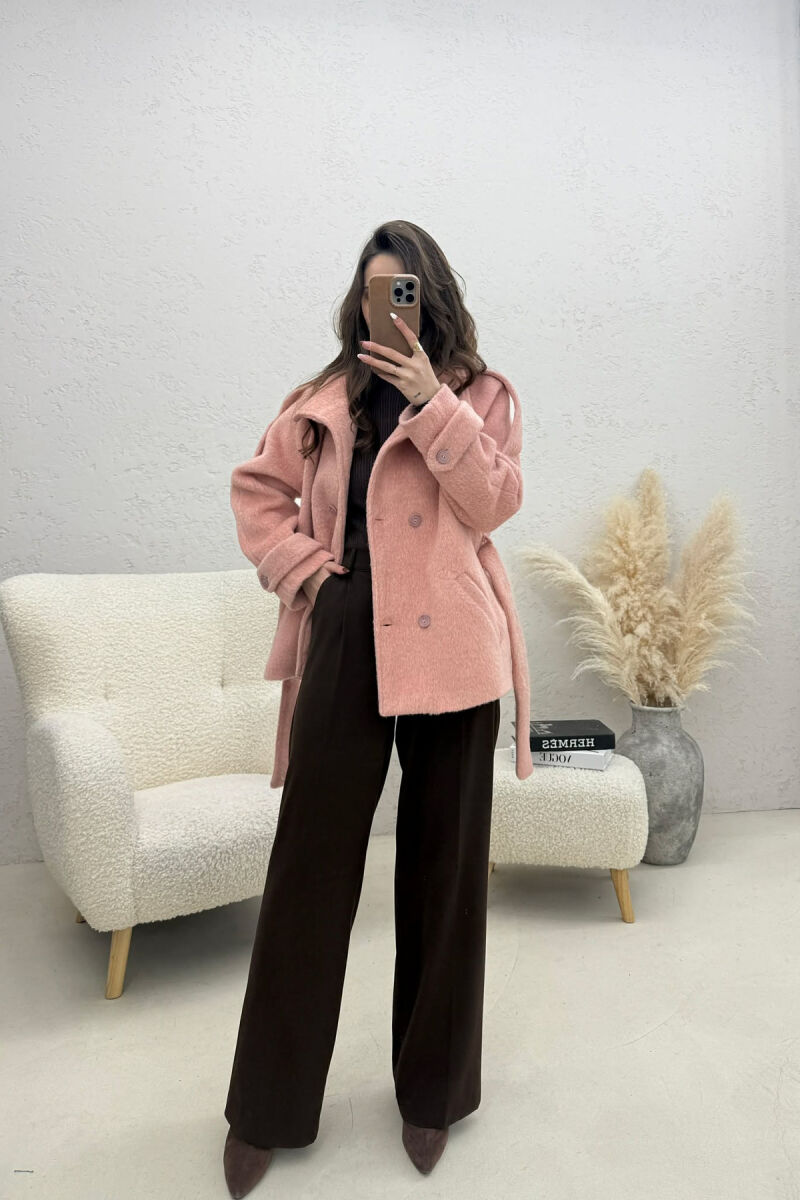 PALLTO ME KOPSA PER FEMRA NE NGJYRE PUDER - 2