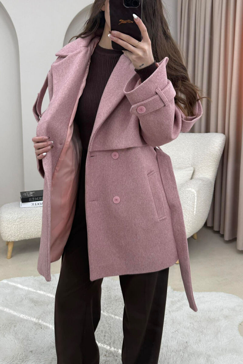 PALLTO NJE NGJYRESHE ME DETAJIN E RRIPIT PER FEMRA NE NGJYRE UTHULL - 3