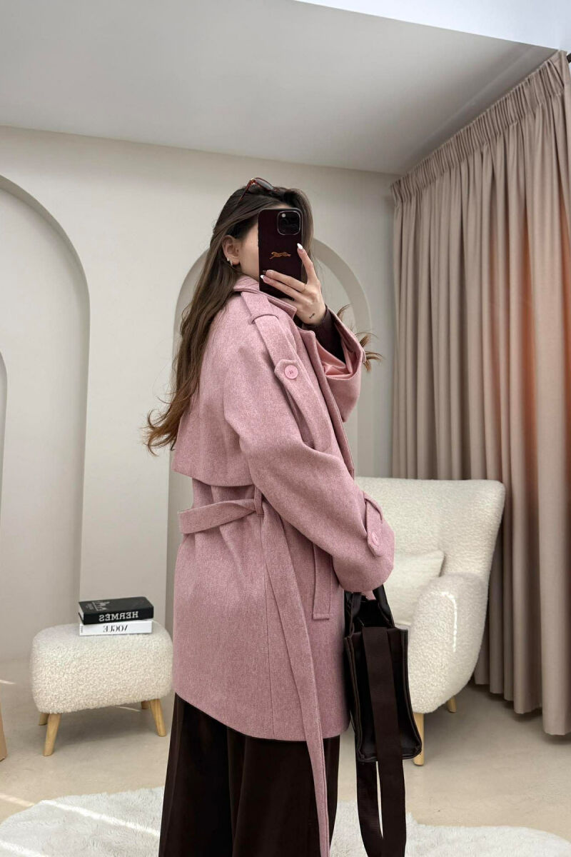 PALLTO NJE NGJYRESHE ME DETAJIN E RRIPIT PER FEMRA NE NGJYRE UTHULL - 5