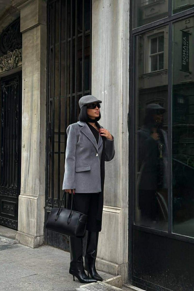 PALLTO NJE NGJYRESHE PER FEMRA NE NGJYRE GRI - 3