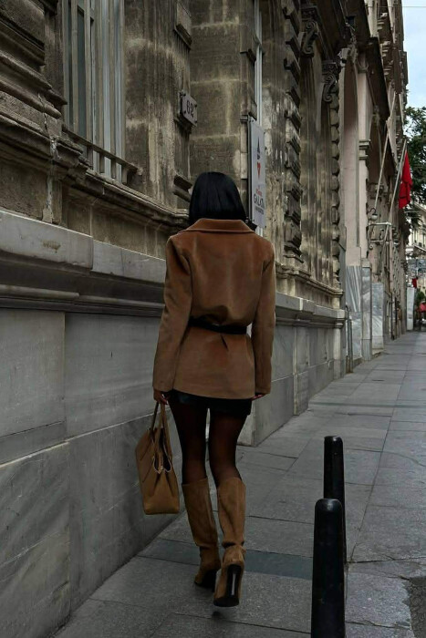 PALLTO NJE NGJYRESHE PER FEMRA NE NGJYRE KAFE - 3