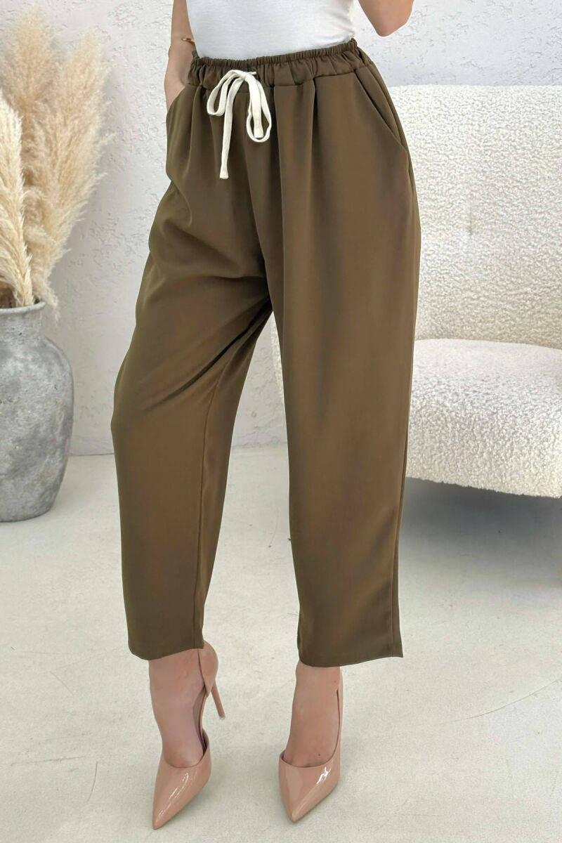 PANTALLONA ME BEL ELASTIK PER FEMRA NE NGJYRE ULLIRI - 2