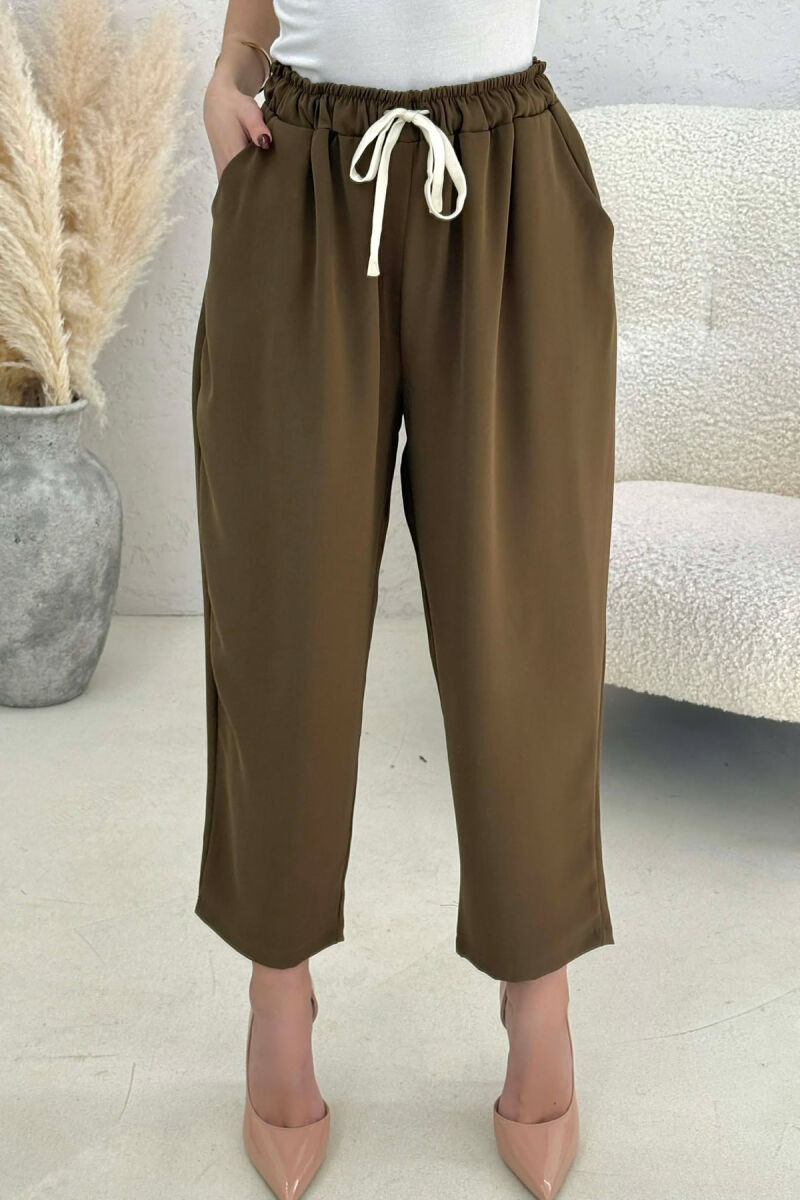 PANTALLONA ME BEL ELASTIK PER FEMRA NE NGJYRE ULLIRI - 4