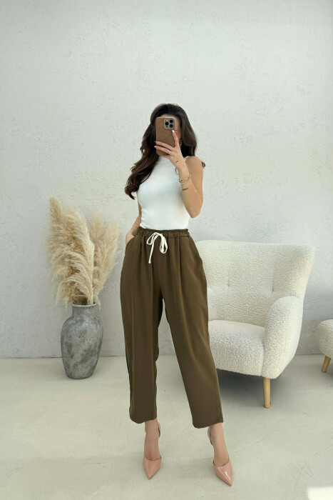 PANTALLONA ME BEL ELASTIK PER FEMRA NE NGJYRE ULLIRI - 5