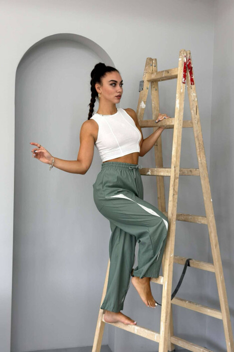 PANTALLONA SPORTIVE PËR FEMRA NË NGJYRË MENTE - 4