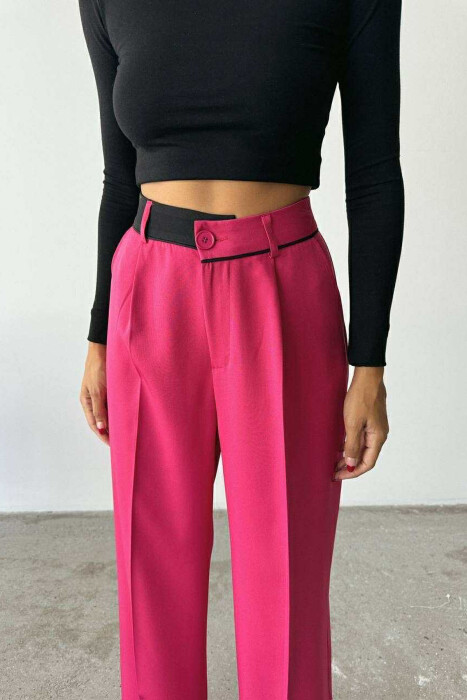 PANTALLONA TË GJËRA NJË NGJYRËSHE PËR FEMRA NË NGJYRË CIKLAMI - 3