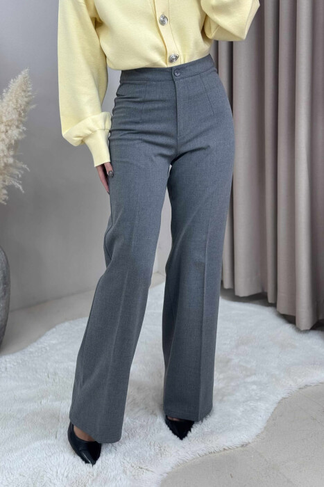 PANTALLONA TË GJËRA NJË NGJYRËSHE PËR FEMRA NË NGJYRË GRI - 2