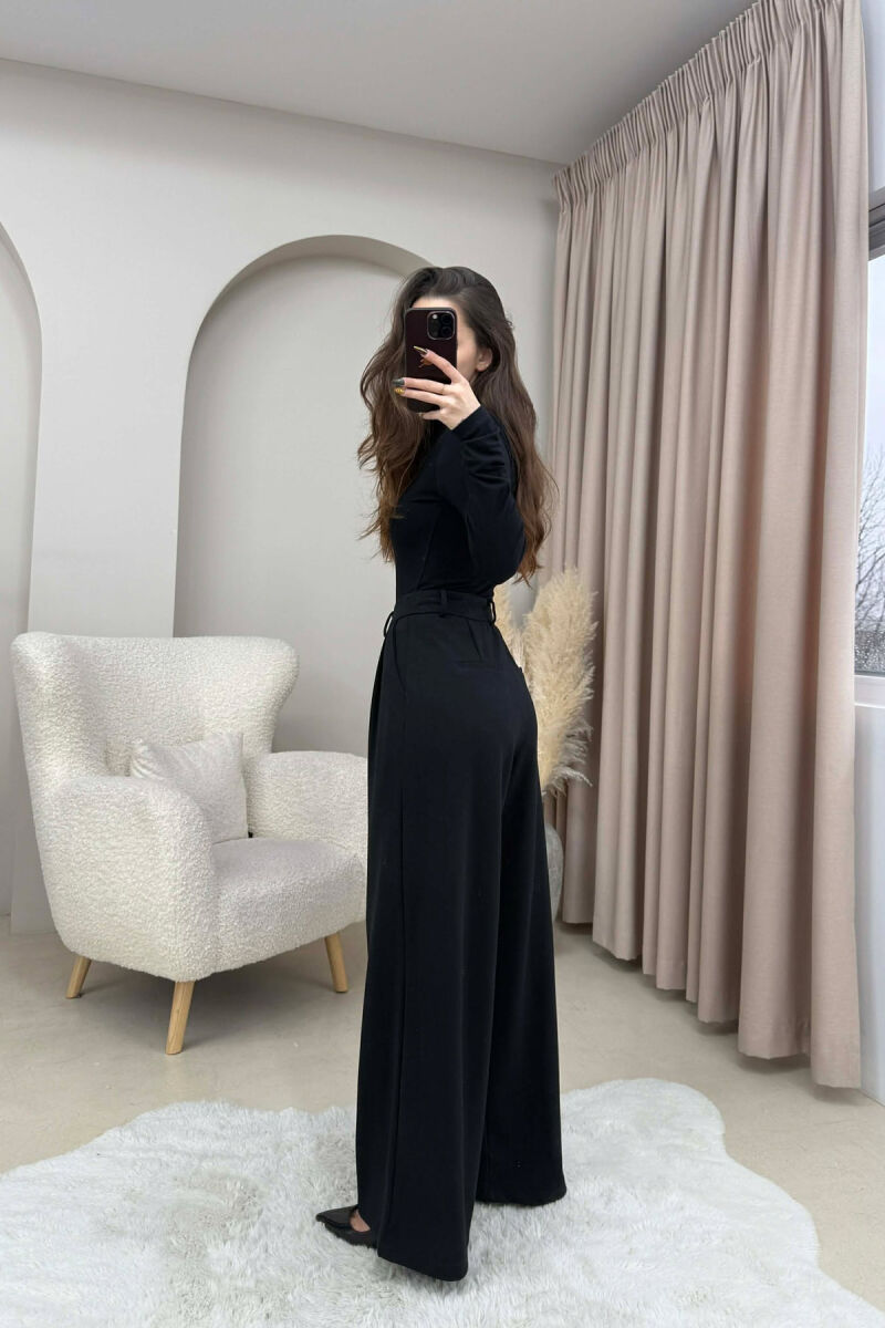 PANTALLONA TE GJERA NJE NGJYRESHE PER FEMRA NE NGJYRE TE ZEZE - 4