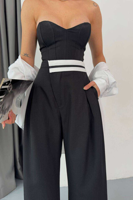 PANTALLONA TË GJËRA PËR FEMRA NË NGJYRË TË ZEZË - 3