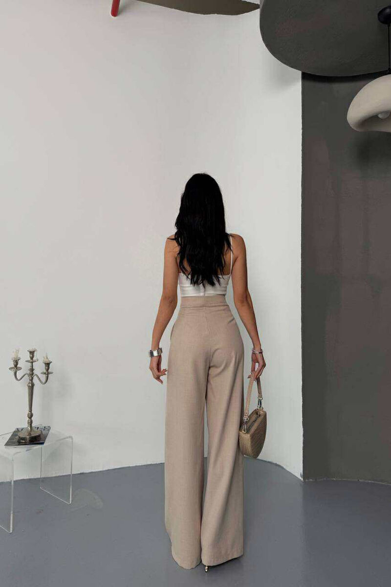 PANTALLONA TË GJËRA PËR FEMRA NË NGJYRËN BEZHË - 2