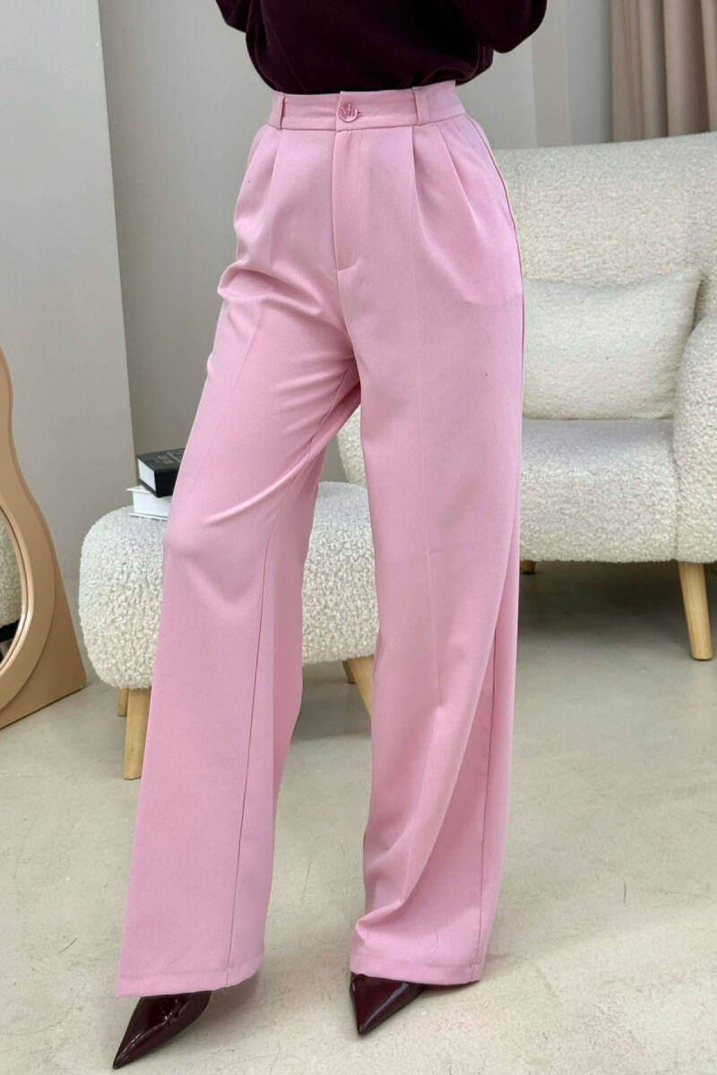 PANTALLONA TE THJESHTA NJE NGJYRESHE PER FEMRA NE NGJYRE ROZE TE ZBARDHUR - 3