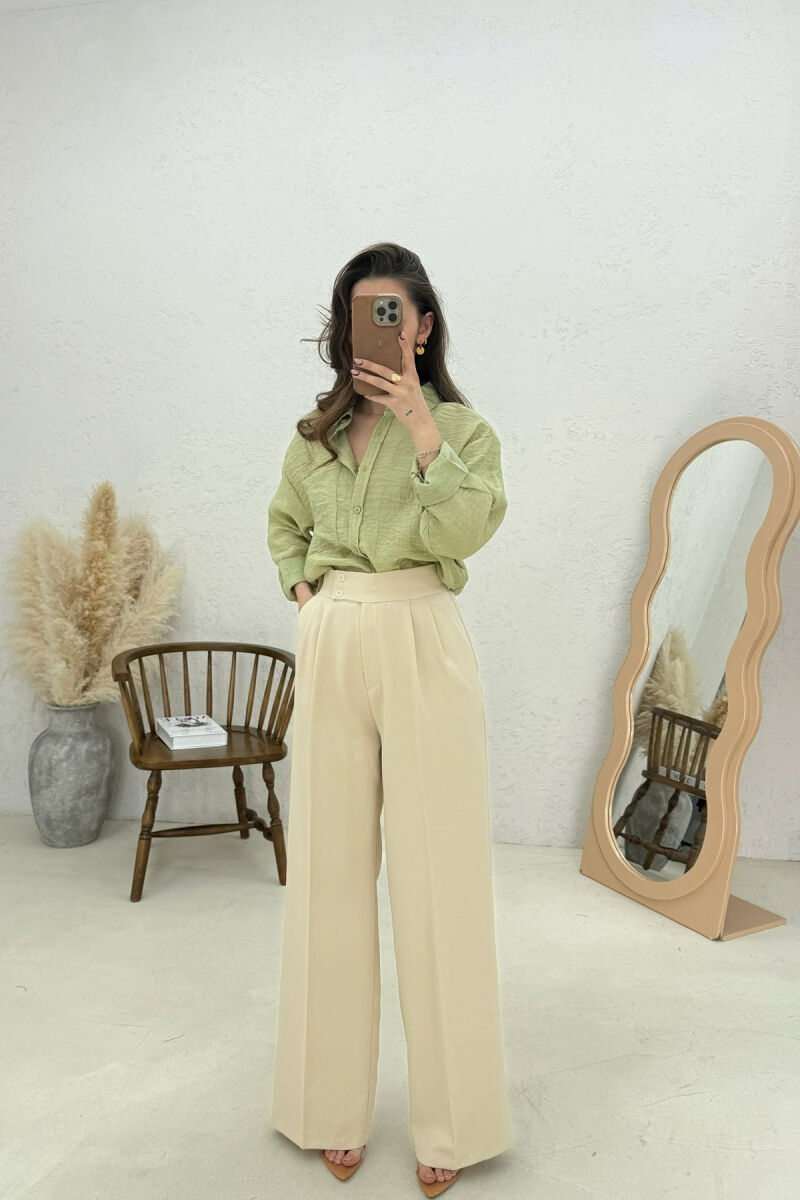 PANTALLONA TE THJESHTA PER FEMRA NE NGJYRE BEZHE - 2