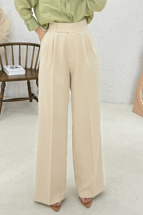 PANTALLONA TE THJESHTA PER FEMRA NE NGJYRE BEZHE - 4