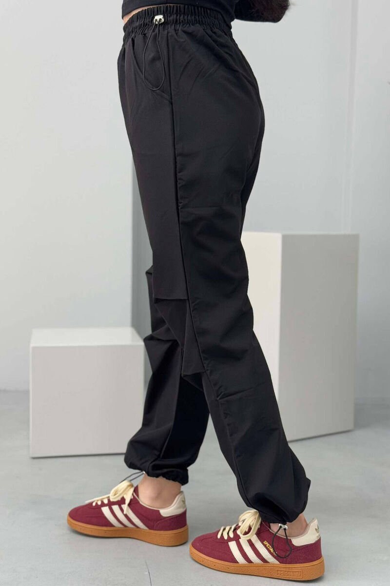 PARACHUTE ONE COLOR WOMEN TROUSERS BLACK/ E ZEZE - 3