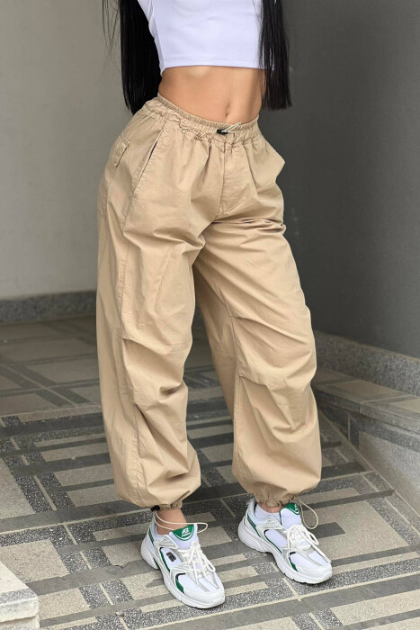 PARACHUTE PANTS WOMAN BEIGE/BEZHE - 1