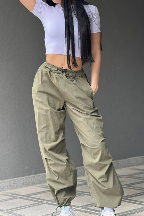 PARACHUTE PANTS WOMAN GREEN/JESHILE - 1