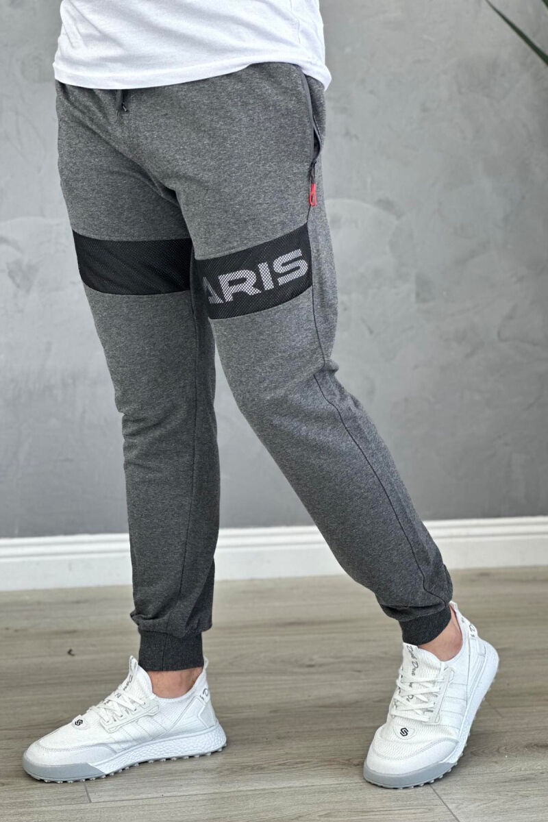 PARIS COTTON SIMPLE MEN SWEATPANTS DARK GREY/GEE - 2