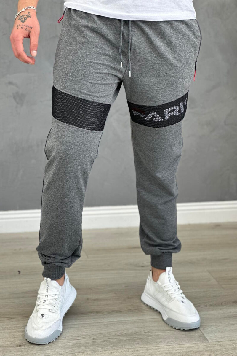 PARIS COTTON SIMPLE MEN SWEATPANTS GREY/GRI - 1