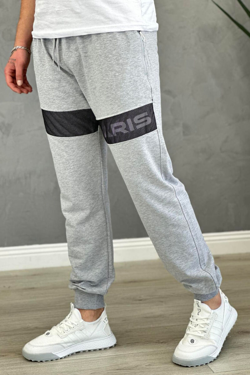 PARIS COTTON SIMPLE MEN SWEATPANTS LIGHT GREY/GZ - 2