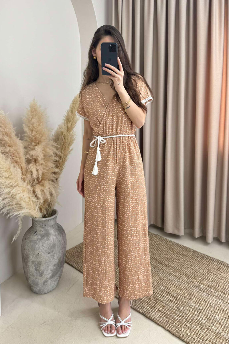 PATTERN WOMAN JUMPSUIT BEIGE/BEZHE - 2