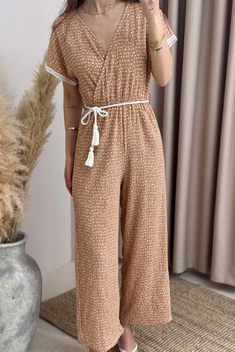 PATTERN WOMAN JUMPSUIT BEIGE/BEZHE - 3