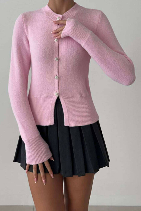 PEARL BUTTONS WOMEN CARDIGAN PINK/ROZE 