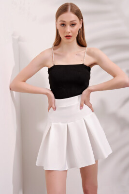 PEARL STRAPS WOMAN TANK TOP BLACK/ E ZEZE - 2