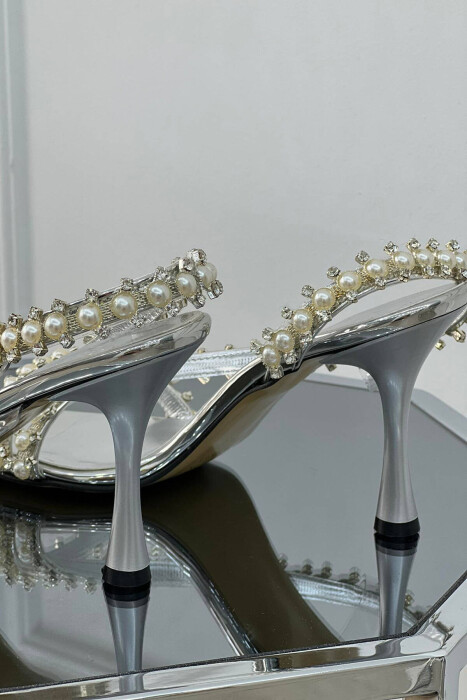 PEARLS STONES WOMAN HEELS GREY/GRI - 2