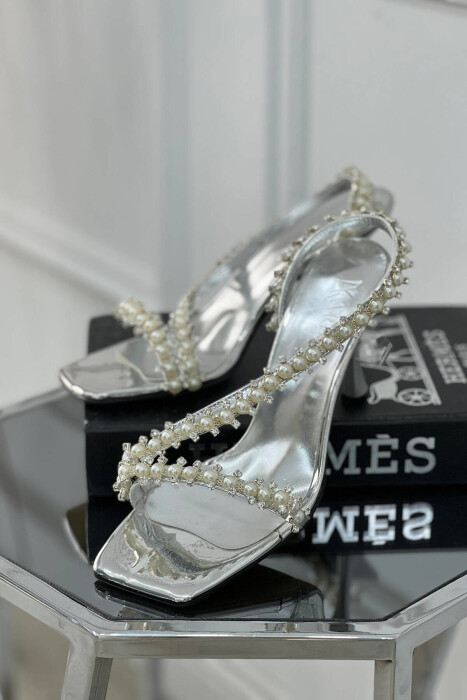 PEARLS STONES WOMAN HEELS GREY/GRI - 3