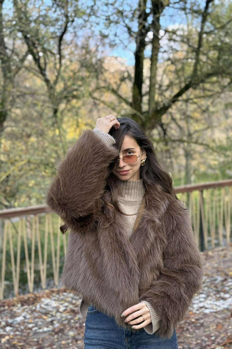 PELLUSH NJË NGJYRËSH PËR FEMRA NË NGJYRË KAFE - 3