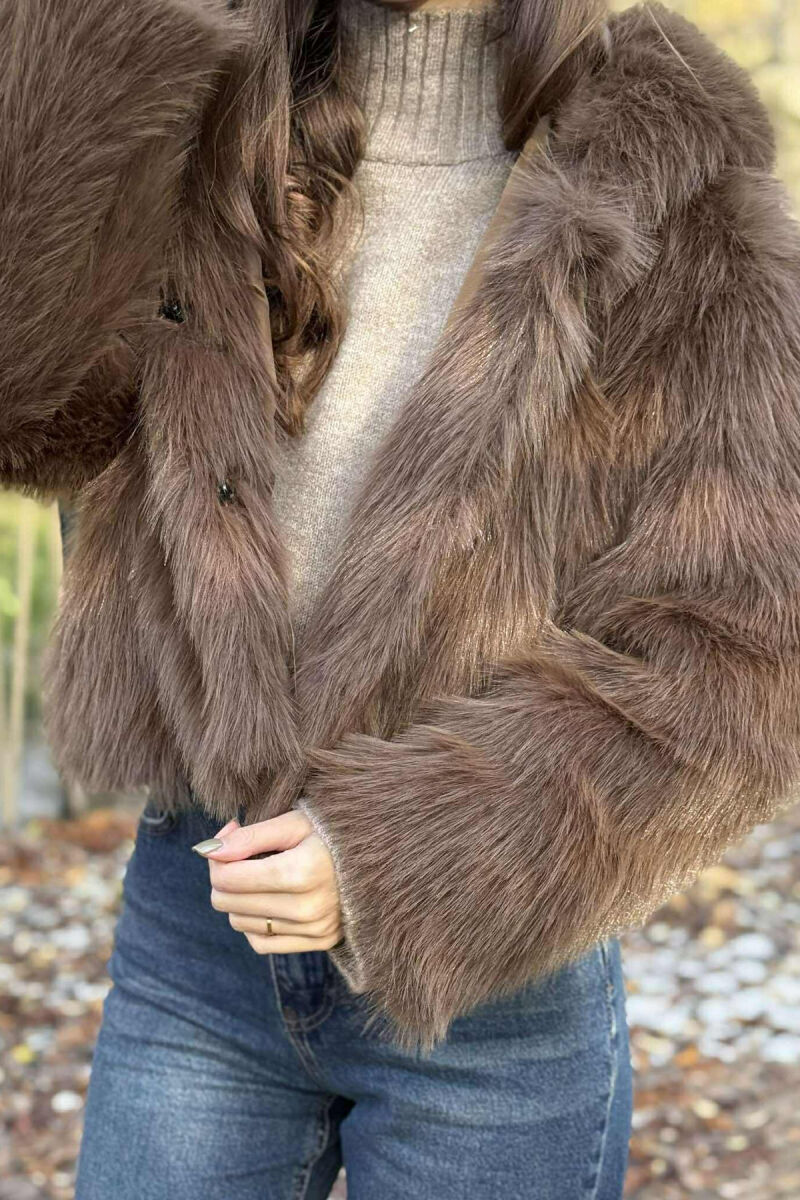 PELLUSH NJË NGJYRËSH PËR FEMRA NË NGJYRË KAFE - 5