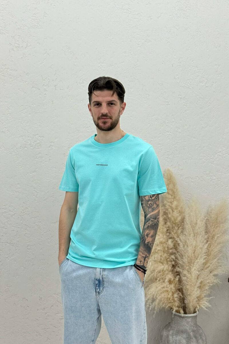 PERFORMANCE WRITTING SIMPLE MEN T-SHIRT BABY BLUE/BLU BY - 1