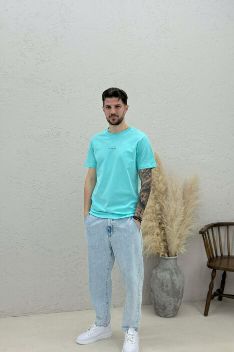 PERFORMANCE WRITTING SIMPLE MEN T-SHIRT BABY BLUE/BLU BY - 2