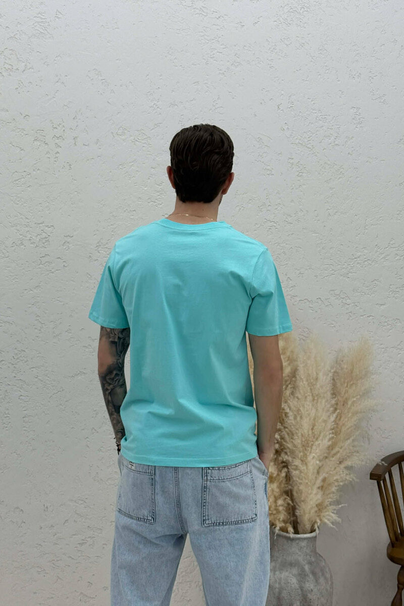 PERFORMANCE WRITTING SIMPLE MEN T-SHIRT BABY BLUE/BLU BY - 4