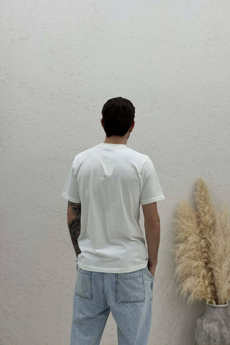 PERFORMANCE WRITTING SIMPLE MEN T-SHIRT CREAM/KREM - 4