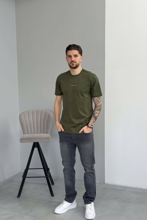 PERFORMANCE WRITTING SIMPLE MEN T-SHIRT OLIVE/ULLI - 3