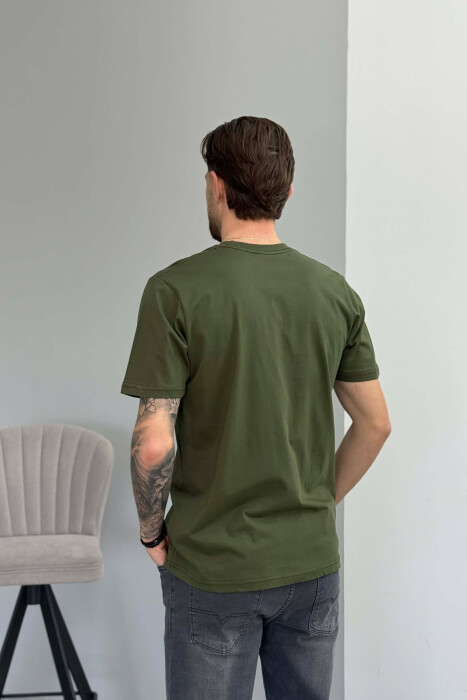 PERFORMANCE WRITTING SIMPLE MEN T-SHIRT OLIVE/ULLI - 4