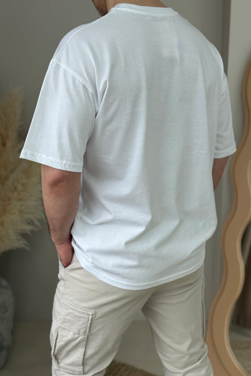 PERFORMANCE WRITTING SIMPLE MEN T-SHIRT WHITE-E BARDHE - 4