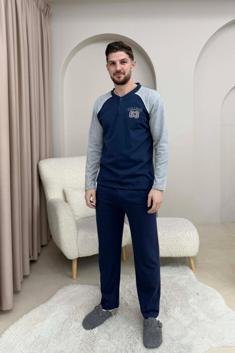 PIZHAME BLUZE ME LOGO 63 + TUTA PER MESHKUU NE NGJYRE BLU - 2