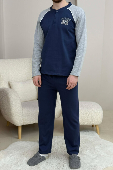 PIZHAME BLUZE ME LOGO 63 + TUTA PER MESHKUU NE NGJYRE BLU - 3