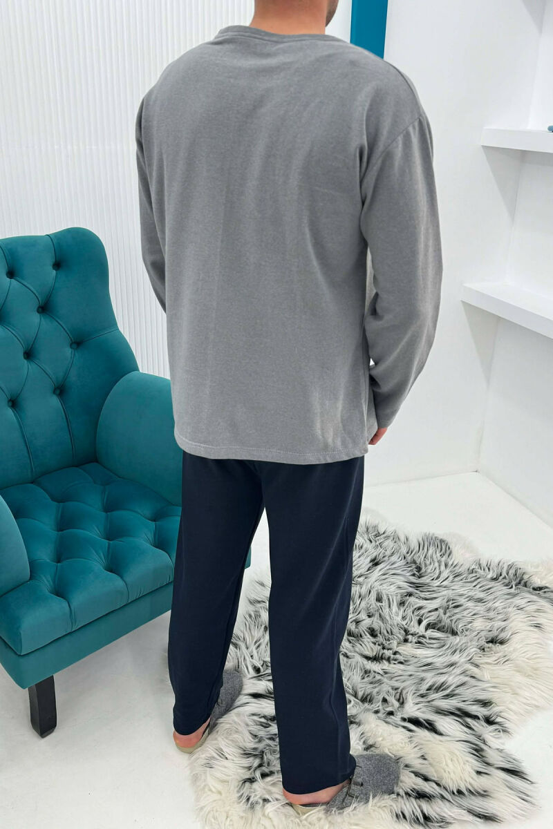 PIZHAME BLUZE ME LOGO ISTAMBUL+TUTA PER MESHKUJ NE NGJYRE GRI - 4