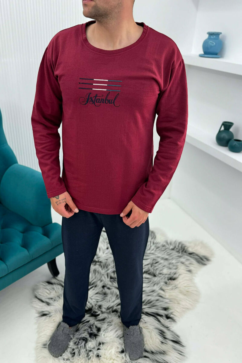 PIZHAME BLUZE ME LOGO ISTAMBUL+TUTA PER MESHKUJ NE NGJYRE VISHNJE - 2