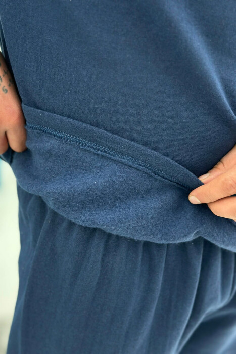 PIZHAME BLUZE ME LOGO TE VOGEL + TUTA PER MESHKUJ NE NGJYRE BLU - 5