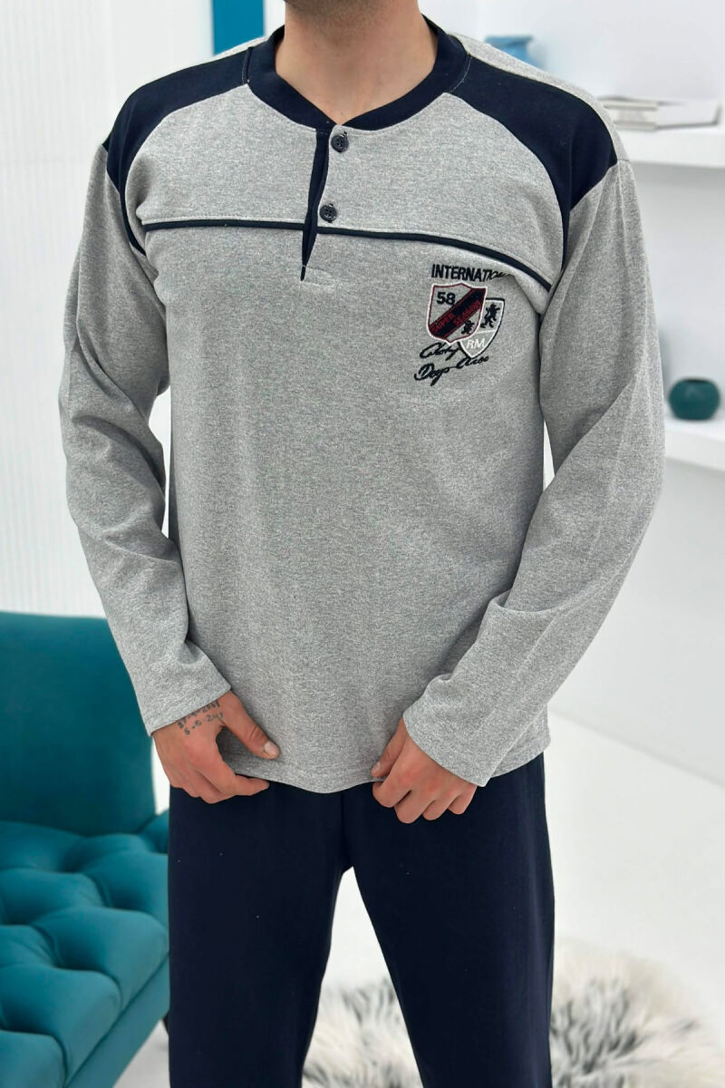 PIZHAME BLUZE ME LOGO TE VOGEL + TUTA PER MESHKUJ NE NGJYRE GRI - 4