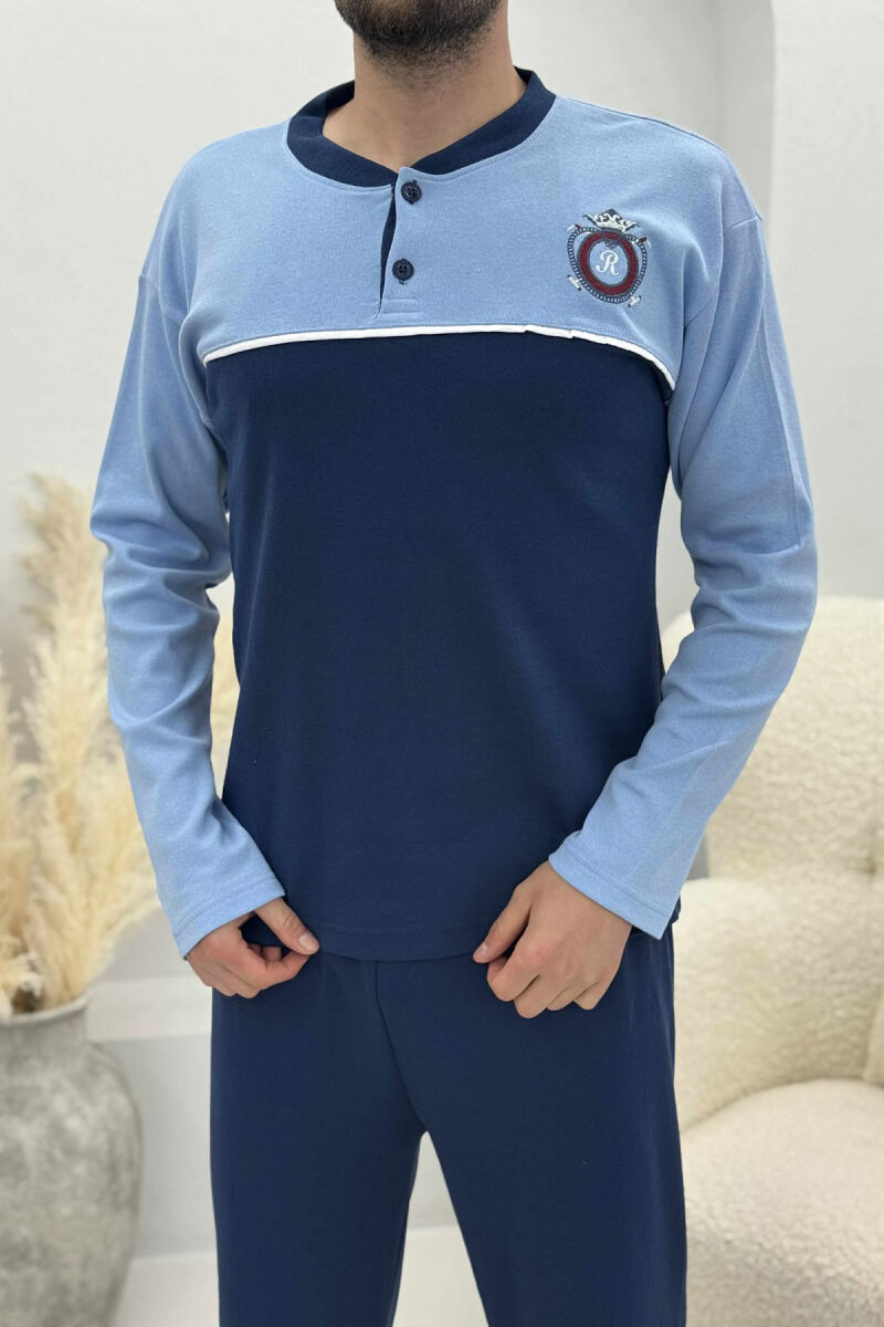 PIZHAME DY NGJYRËSHE PËR MESHKUJ NË NGJYRË BLU - 2