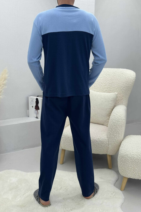 PIZHAME DY NGJYRËSHE PËR MESHKUJ NË NGJYRË BLU - 3